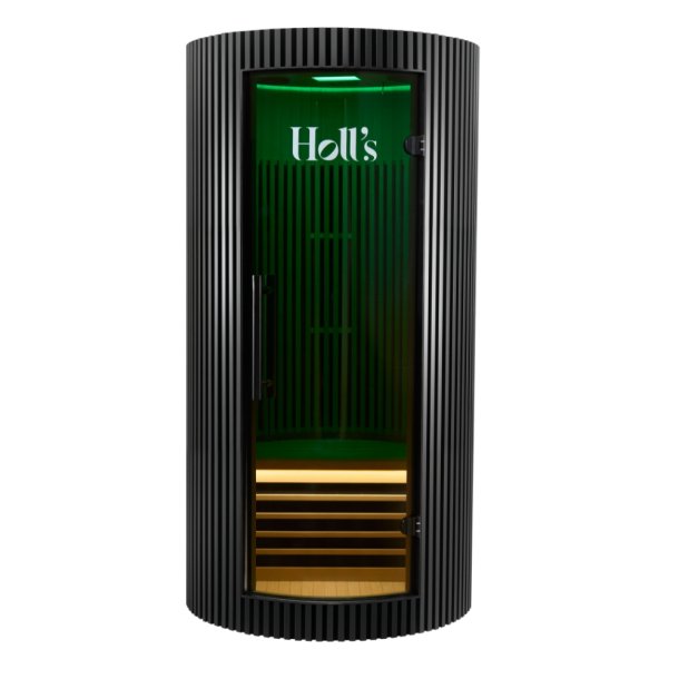 Sauna Moon Infrar&oslash;d Rund 1 plads Sort Holls